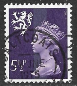 GREAT BRITAIN / SCOTLAND 1971-93 5 1/2p Dark Violet QE2 Machin Sc SMH6 VFU