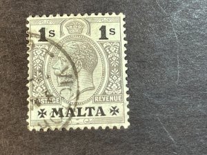 MALTA # 62-USED----BLACK & GREEN----1915