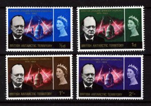 BRITISH ANTARCTIC TERRITORY 1966 Churchill Commemoration Set SG 16 to SG 19 MINT