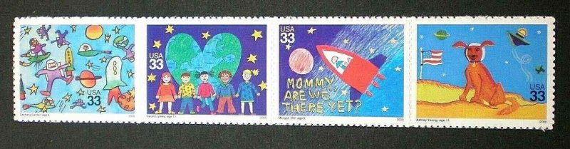 Sc #3417a, MNH Stampin' The Future Children's Stamp Design Contest Winners 2000