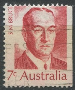 Australia Sc#517 Used, 7c dk red, Famous Australians (4th series) (1972)