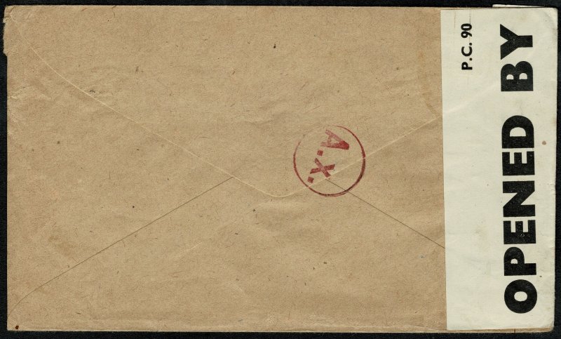 G.B.KG VI 1943 RED CROSS COVER MESSGAE SCHEME WITH SG 469 IN FAIR CONDITION