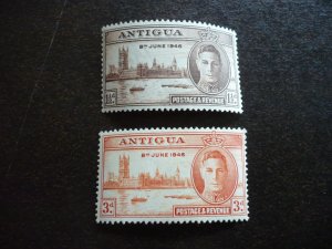 Stamps - Antigua - Scott# 96-97 - Mint Never Hinged Set of 2 Stamps