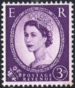 Great Britain #358c 3d Queen Elizabeth II: Graphite Lines Single (1959) MNH