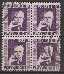 USA; 1967: Sc. # 1294:  Used Single Stamps > Block of Four