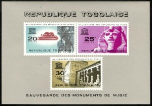 Togo 1964 - UNESCO, Nubian Monuments - Imperf Souvenir Sheet - Scott 478a - MNH