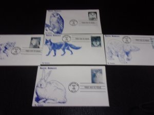 KAPPY FDC 1999 ARTIC ANIMALS SET OF 5 CL CACHETS UA  HV14