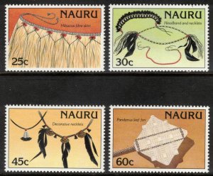 NAURU 1987 Artifacts; Scott 334-37; MNH