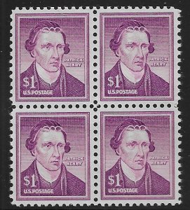 US 1052 1955  $1.00  block 4  XF Mint NH