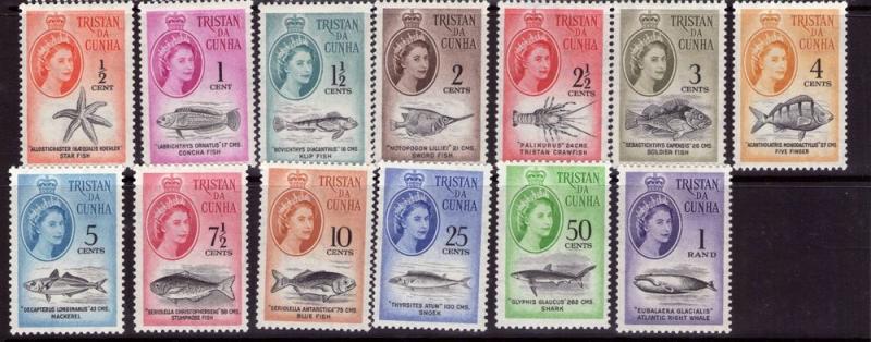 TRISTAN da Cunha 1961 set lightly hinged.