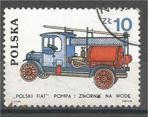 POLAND, 1985, CTO 10z, Fire Engines Scott 2665