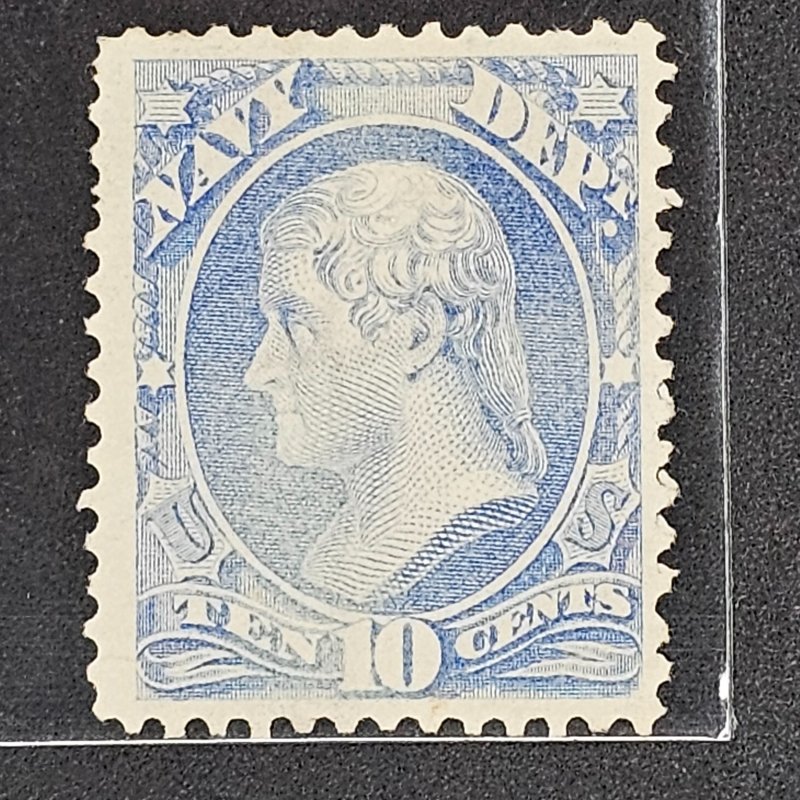 O40a  F-VF-NG  dull blue issue no gum CSV 80.00