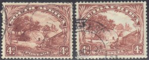 SOUTH AFRICA SC# 28A & 28b  *USED*  1928  4p    SEE SCAN