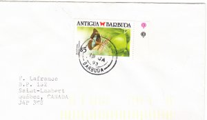 Antigua cover postmarked 19 Jan. 1993 - Cat # 1160 - The $5.00 value