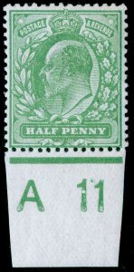 SG270 SPEC M3(5), ½d pale bluish green, NH MINT. Cat £80. CONTROL A11 