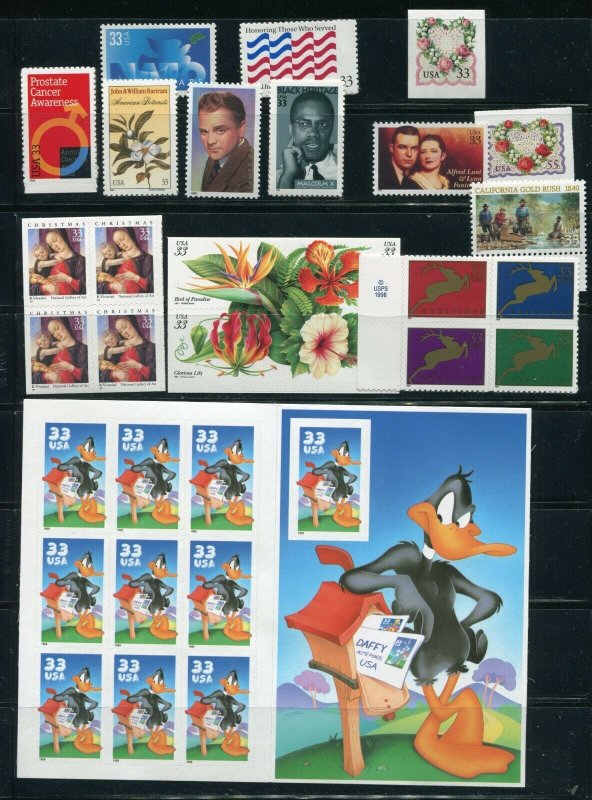 US 1999 Commemorative Year Set Stamps From Year Book WITH Mounts
