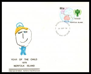 Norfolk Island 250 U/A FDC