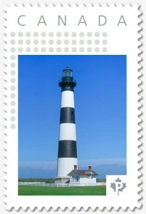 LIGHTHOUSE = B&W = Personalized Picture Postage stamp Canada 2018 [p18-07s25]