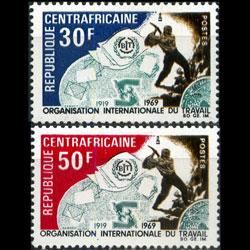 CENTRAL AFRICA 1969 - Scott# 116-7 ILO 50th. Set of 2 NH