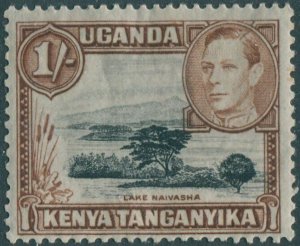 Kenya Uganda and Tanganyika 1938 SG145b 1s black and brown KGVI lake naivasha p1