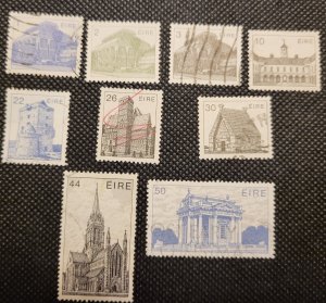 Irish Buildings, 1982-90 issues 1p-50p, SCV$5.35