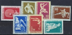 Hungary 1203-09 MNH 1958 Sports (mm1140)