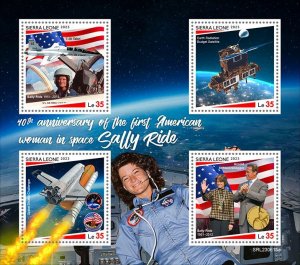 SIERRA LEONE - 2023 - Sally Rice in Space - Perf 4v Sheet - Mint Never Hinged