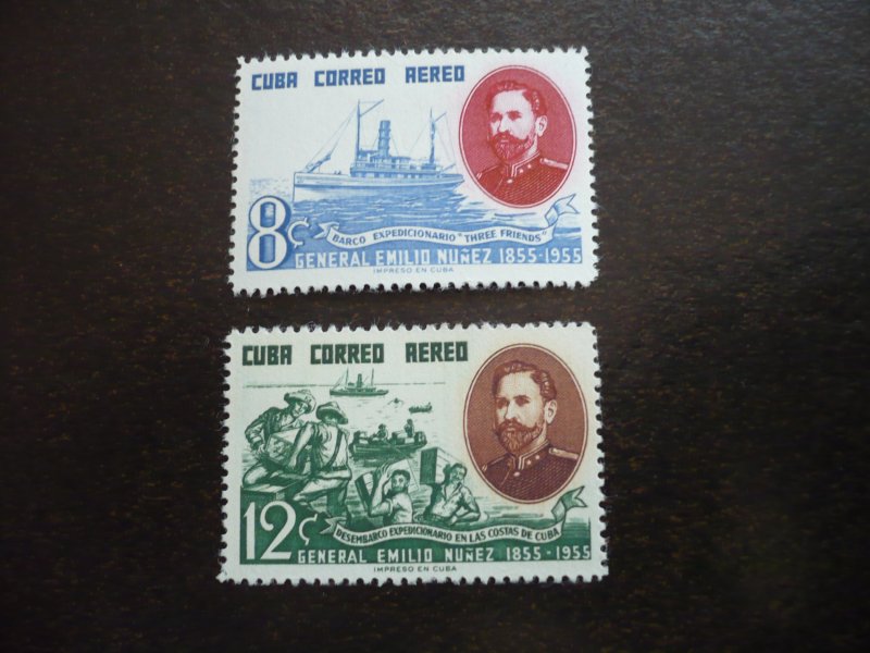 Stamps - Cuba - Scott# C127-C128 - Mint Hinged Set of 2 Stamps