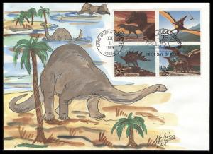 #2422-25 Prehistoric Animals Fox FDC