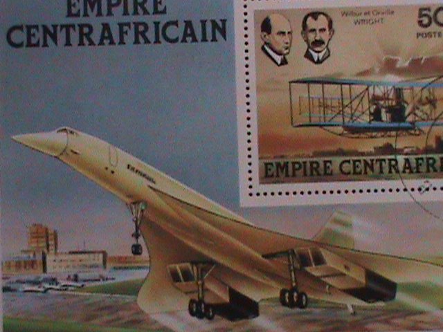 CENTRAFRICAIN:  CENTENARY OF THE WRIGHT BROTHERS-CTO-NH-SHEET LAST ONE.CTO SHEET