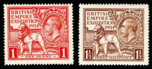 Sg430-431, 1924 PAIR, UNMOUNTED MINT. Cat £30.