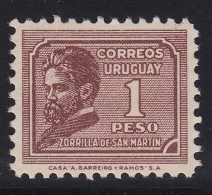 Uruguay 1932 1p Chocolate San Martin LM Mint. Scott 418