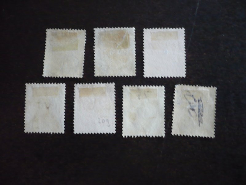 Stamps - Straits Settlements - Scott# 217-224 - Used Part Set of 7 Stamps