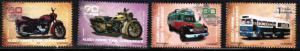 TURKISH CYPRUS 2012 - OLD BUSES AND MOTORCYCLES -  UMM STAMPS