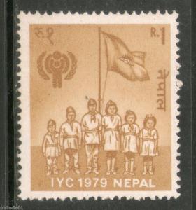 Nepal 1979 IYC Intl. Year of the Child Children’s Day Flag Sc 362 MNH # 1259