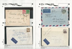 Germany Covers Stamp Collection on 70 Different on APS Sheets, JFZ 