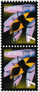 Canada 2408 Beneficial Insects Large Milkweed Bug 7c vert pair MNH 2010
