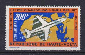 Burkina Faso (Upper Volta) C 8 MNH 1963 Jet Flight