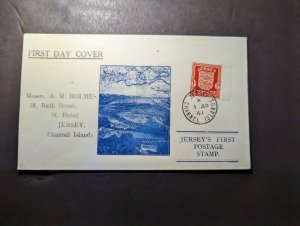 1941 England British Channel Islands First Day Cover FDC Jersey CI Local Use