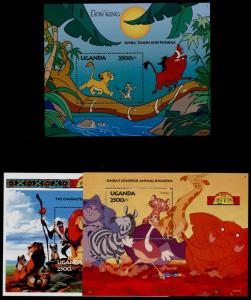 Uganda 1266-71 MNH Disney, Lion King, Animals