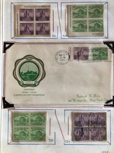 United States 728 and 729 FDC and Blocks