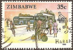 Zimbabwe 627 - Used - Buses (1990) (cv $2.00)