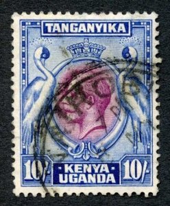 KUT SG122 1935 10/- Purple and Blue Fine used  Cat 130 pounds