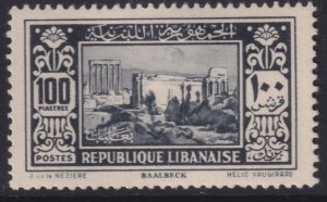 Sc# 134 Lebanon 1930 - 1935 Ruins at Baalbek 100p issue MLMH CV $70.00