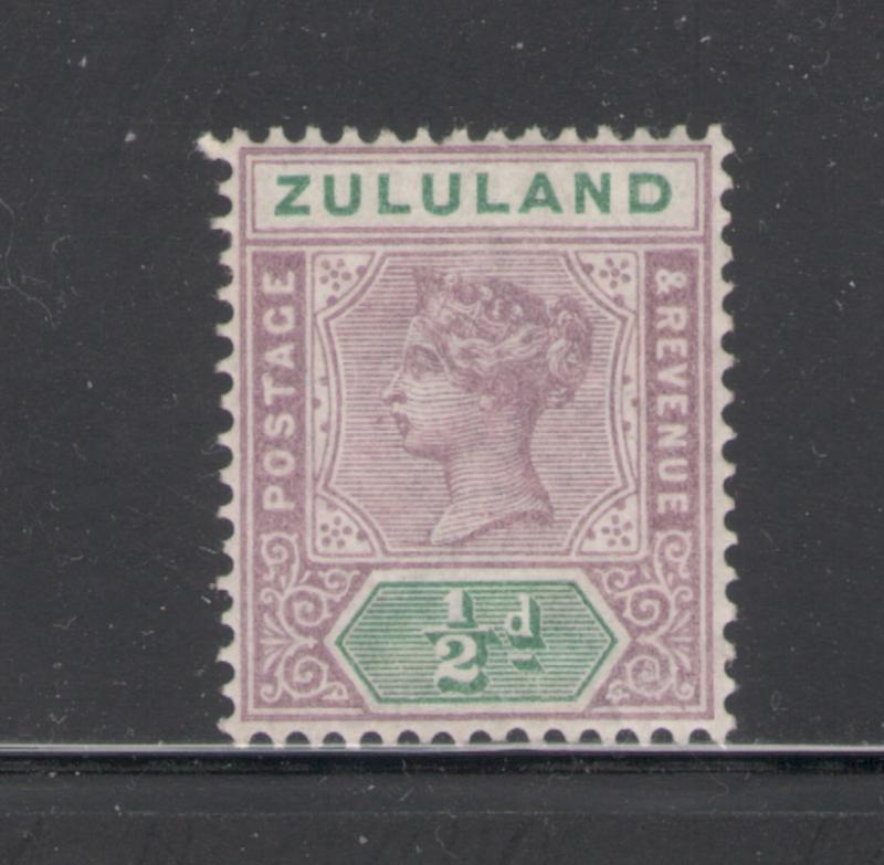 Zululand 1894 Queen Victoria 1/2 p Scott # 15 MH