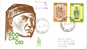 Italy 1975 FDC - Boccaccio / Airmail - Certaldo - J8636