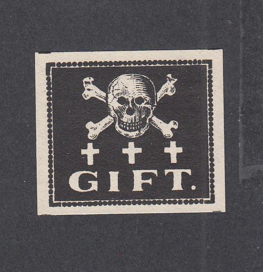 Denmark Poster Stamp  POISON SKULL CRANIUM