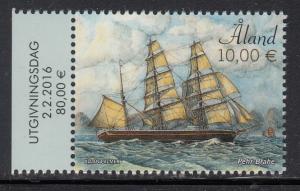 Aland 2016 MNH 10E Pehr Brahe sailing ship - margin copy