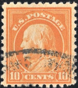 SC#433 10¢ Franklin Single (1914) Used
