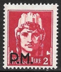 ITALY 1943 2L ITALIA with PM Overprint Military Stamp Sc M11 MH